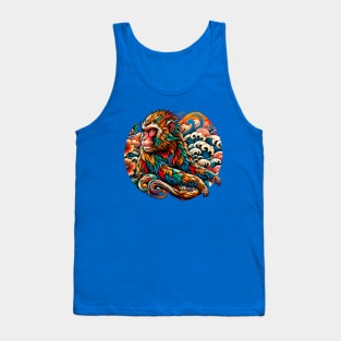 Japanese style monkey art Tank Top